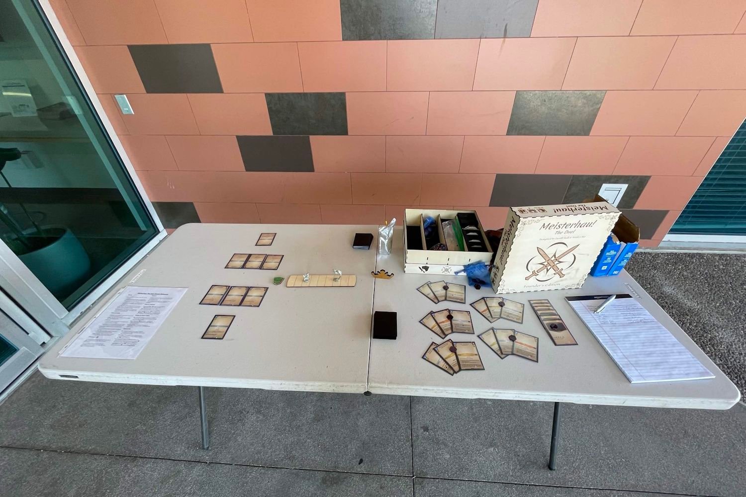 A physical prototype of Meisterhau at an event booth